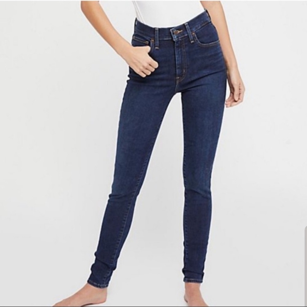 Levi’s Mile High Rise Super Skinny Dark Wash Denim